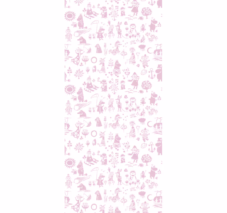 Rullgardin barnrum rosa mumin tapet - Tenstickers