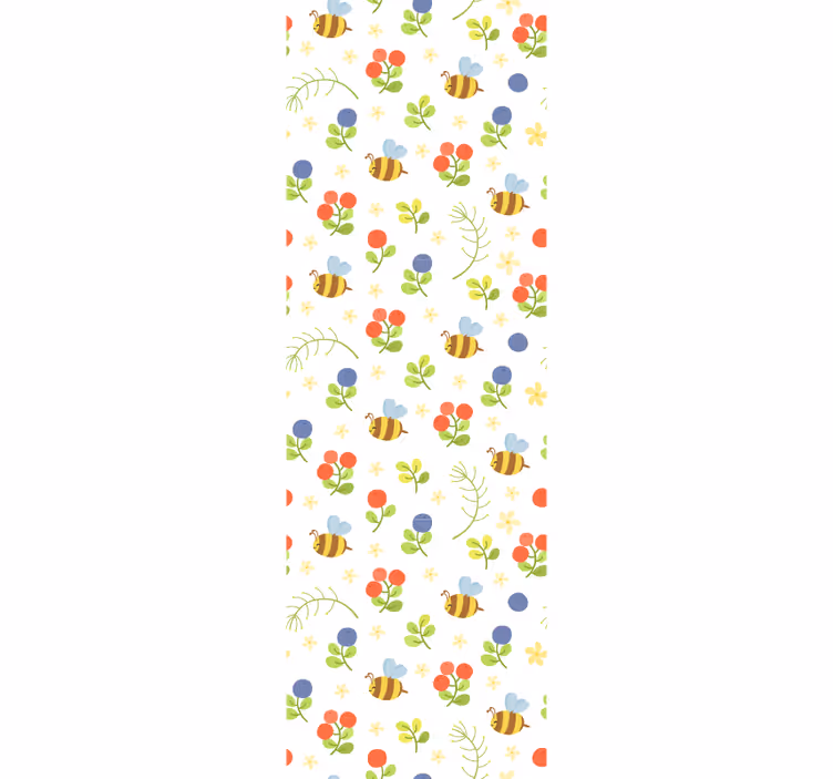 Rullgardin barnrum söt design baby bees - Tenstickers