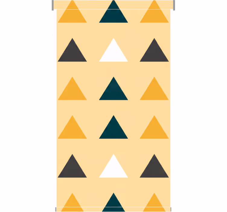Rullgardin hall färgade trianglar geometrisk - Tenstickers