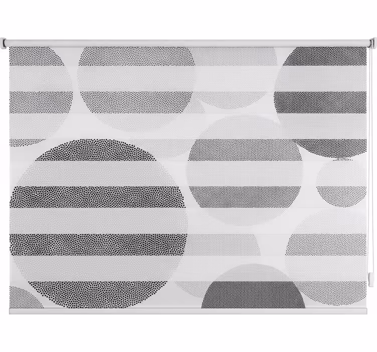 Rullgardin badrum ljus cirkel - Tenstickers