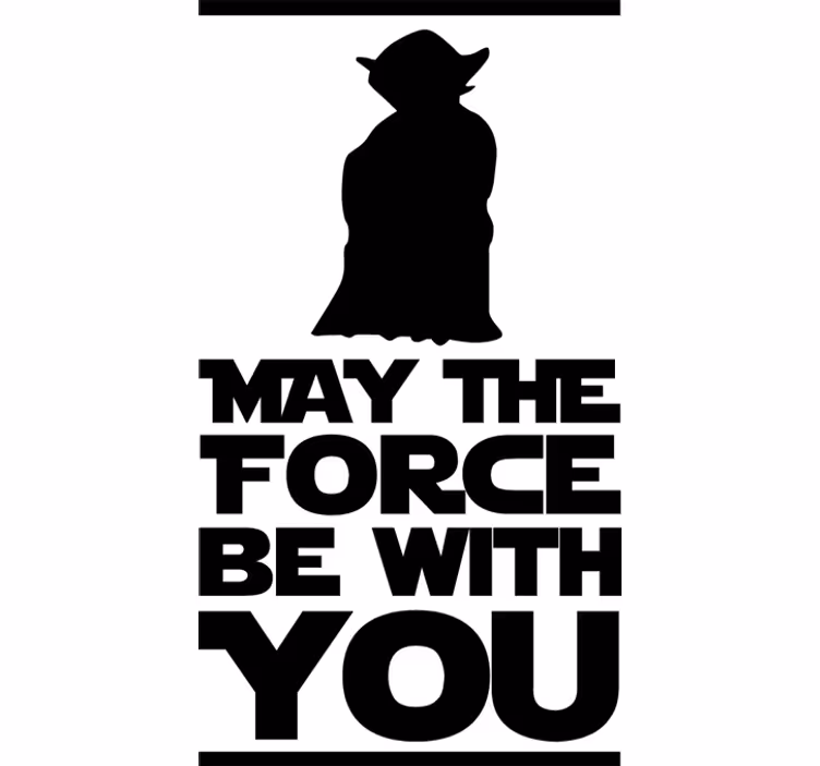 Rullgardin tv-serie och film yoda citat vinyldekor - Tenstickers