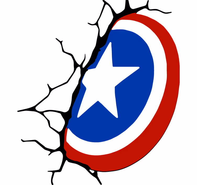 Rullgardin superhjälte kapten americas sköld - Tenstickers