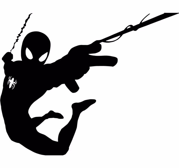 Rullgardin superhjälte silhouette spindelmannen - Tenstickers