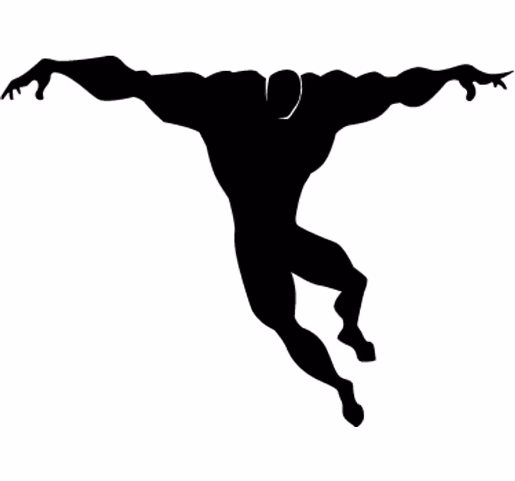 Rullgardin superhjälte hoppande barnvinyl - Tenstickers