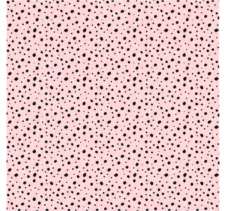 Rullgardin rosa med dalmatinska prickar blush - Tenstickers