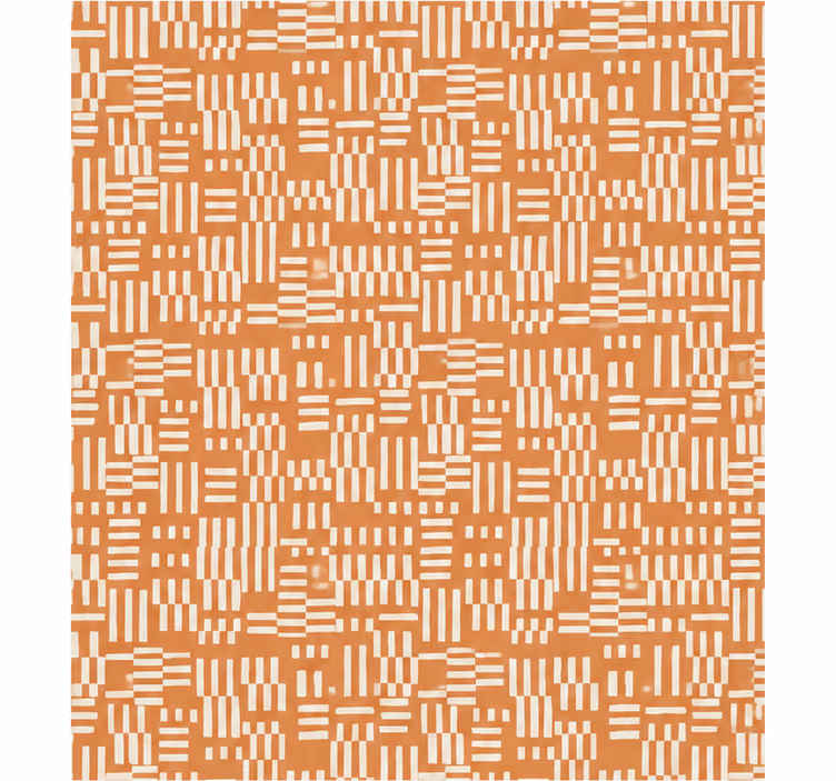 Rullgardin orange med mönster av furustänger - Tenstickers
