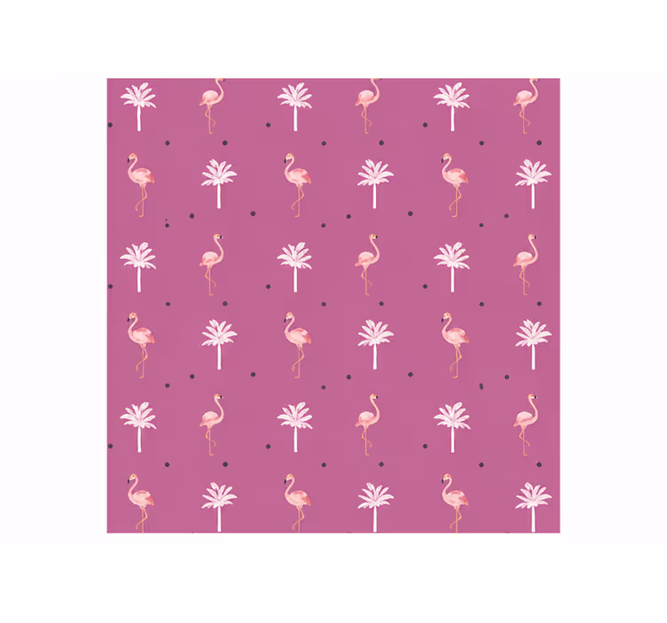 Rullgardin rosa flamingomönster ljus lekfull - Tenstickers