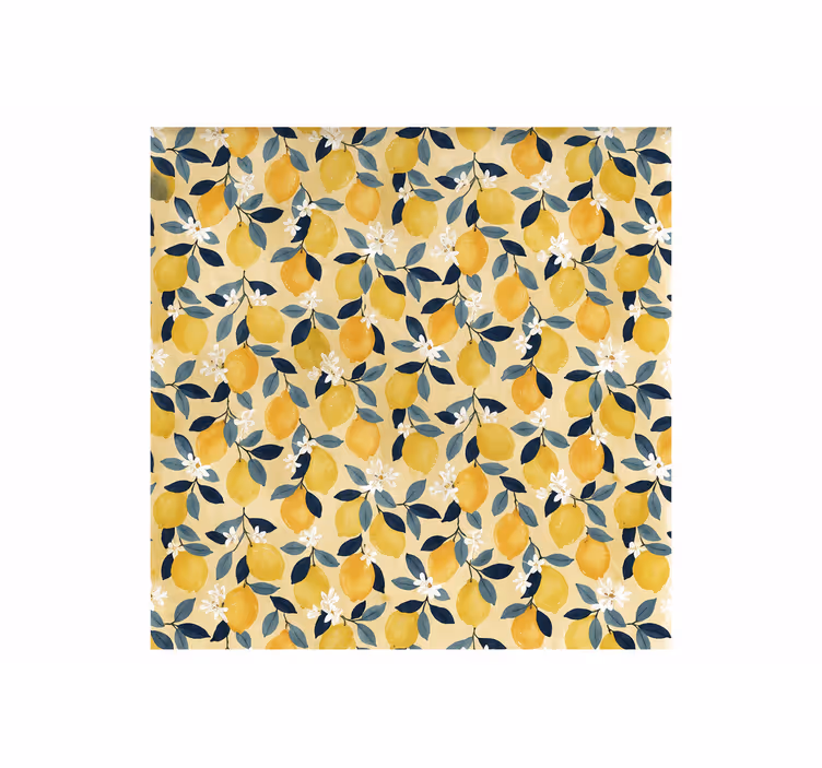 Rullgardin gul sicilian citrusmönster - Tenstickers