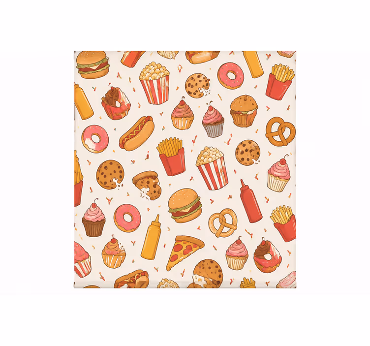 Rullgardin kök 300 cm mönster med goda snacks - Tenstickers