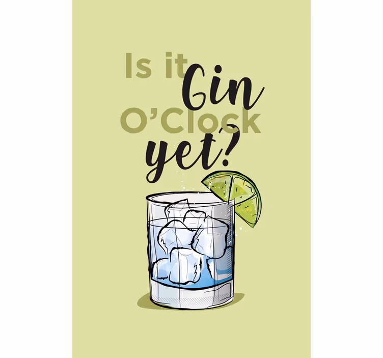 är det gin text rullgardin - Tenstickers