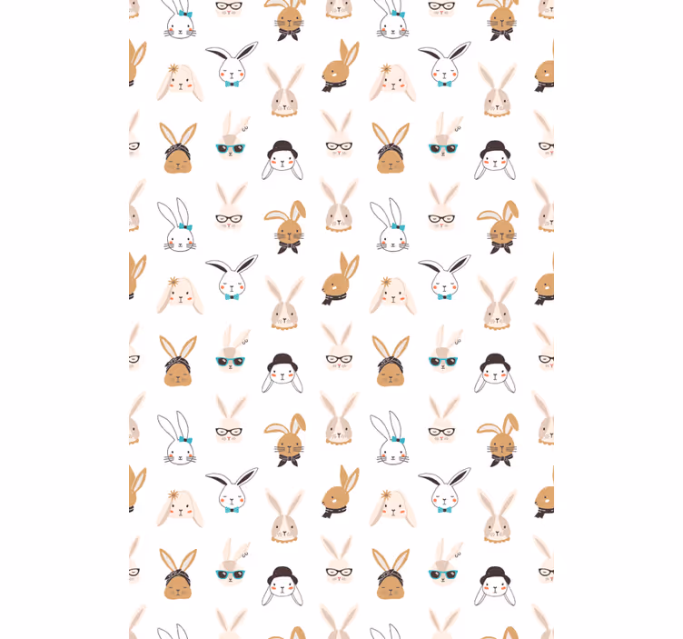 Kaninmönster nordic rullgardin - Tenstickers
