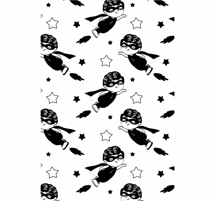 Svart superhjälte rullgardin - Tenstickers