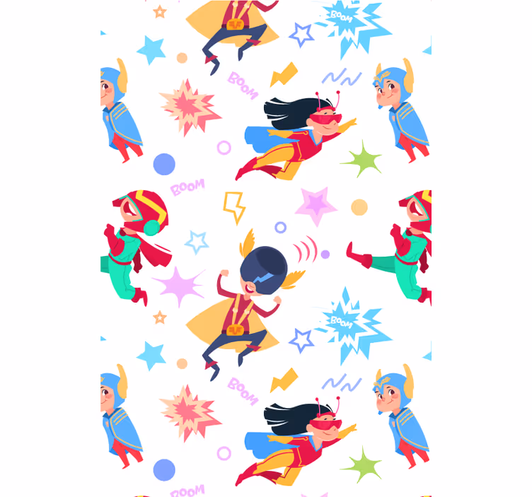 Superkvinna mönster superhjälte rullgardin - Tenstickers