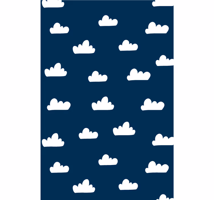 Mörkblå bakgrund molnRullgardin - Tenstickers