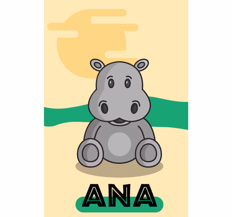 Anpassningsbar flodhäst Rullgardin andra djur - Tenstickers