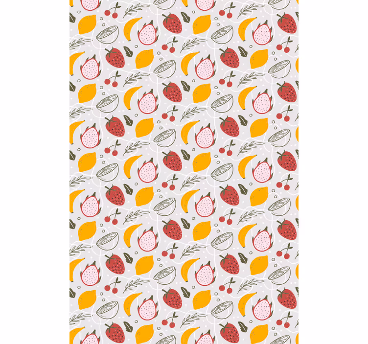 Citrusfruktmönster Rullgardin frukt och grönsaker - Tenstickers