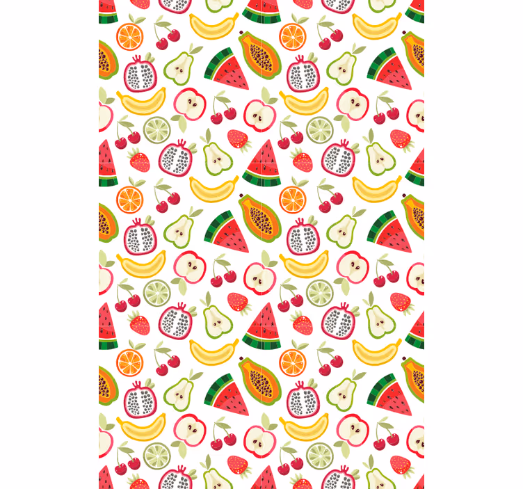 Fruktig mönsterdesign Rullgardin frukt och grönsaker - Tenstickers
