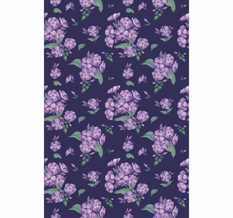 Lila blomma köksgardin - Tenstickers