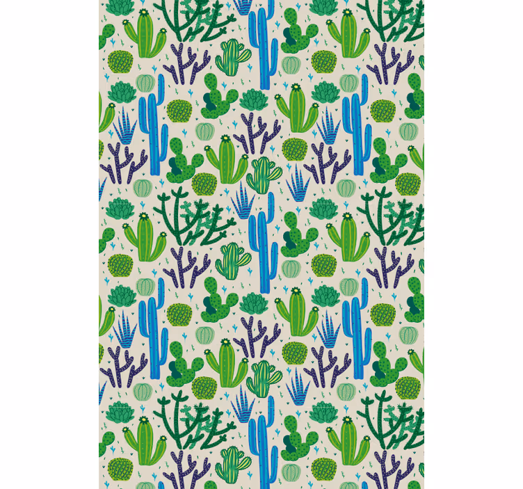 Kaktusmönster design Rullgardin kaktus - Tenstickers