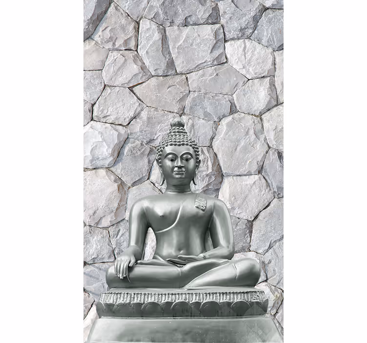 Steneffekt buddha zen rullgardin - Tenstickers