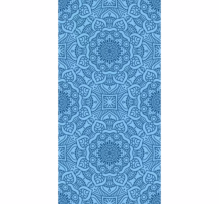 Blå mandala zen tema rullgardin - Tenstickers