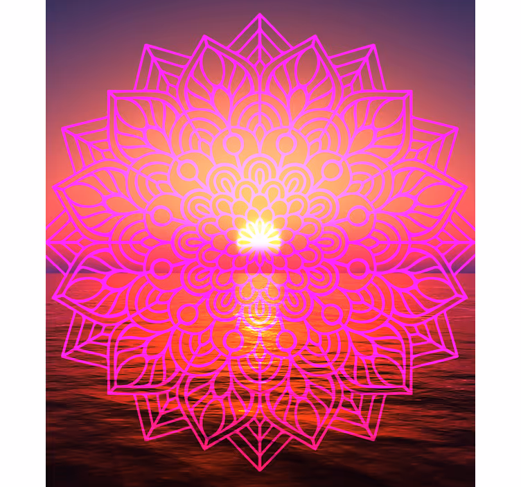 Solig mandala zen vardagsrum rullgardin - Tenstickers