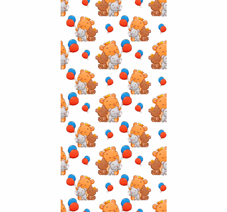 Vänliga björnar mönster Rullgardin barnrum - Tenstickers