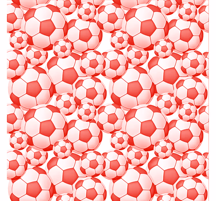 Röd boll mönster fotboll rullgardin - Tenstickers
