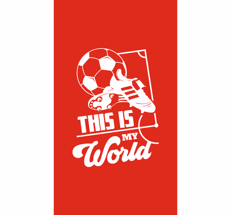 Detta är min världsfotboll rullgardin - Tenstickers