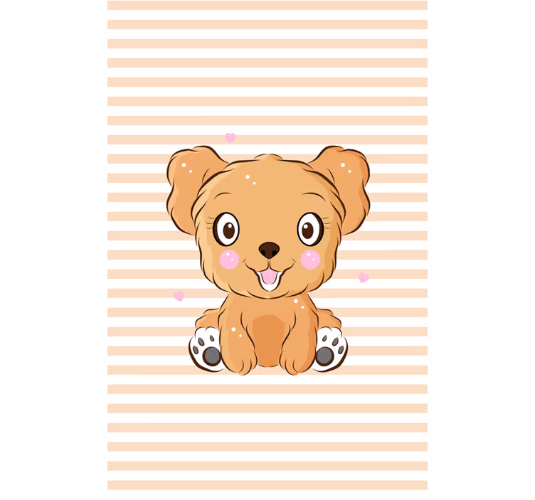 Söt valp illustration Rullgardin andra djur - Tenstickers
