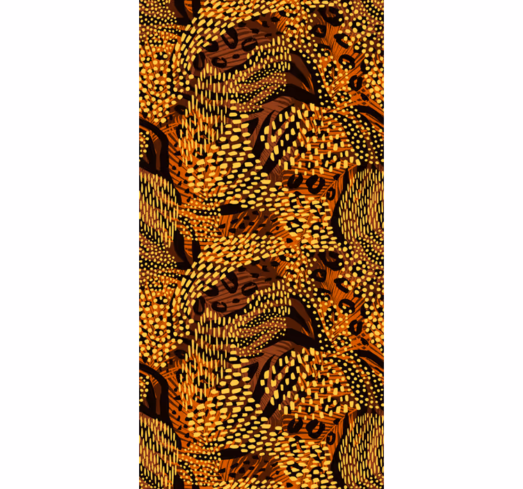 Leopard grenar olika djur rullgardin - Tenstickers