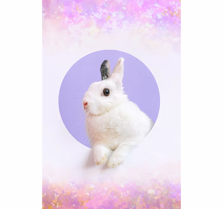 Kanin olika djur rullgardin - Tenstickers