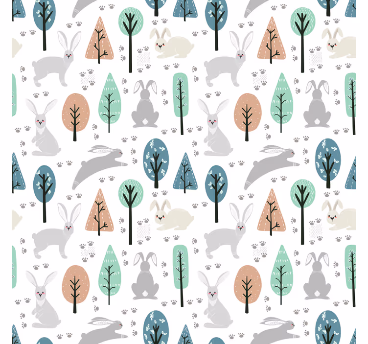 Nordisk skog fauna olika djur rullgardin - Tenstickers