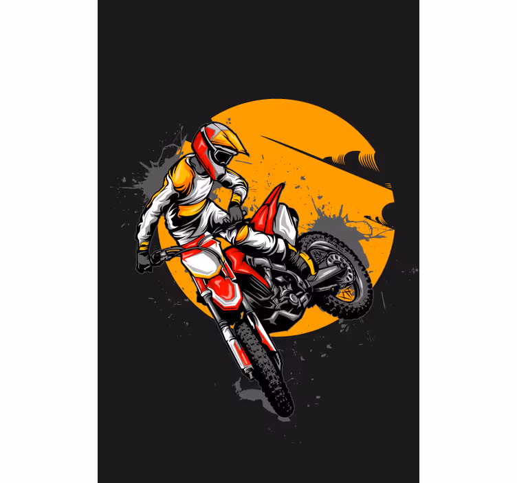Motorcykel kul sport rullgardin - Tenstickers