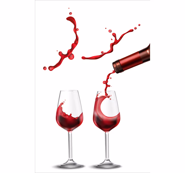Glas vin kul matsal rullgardin - Tenstickers