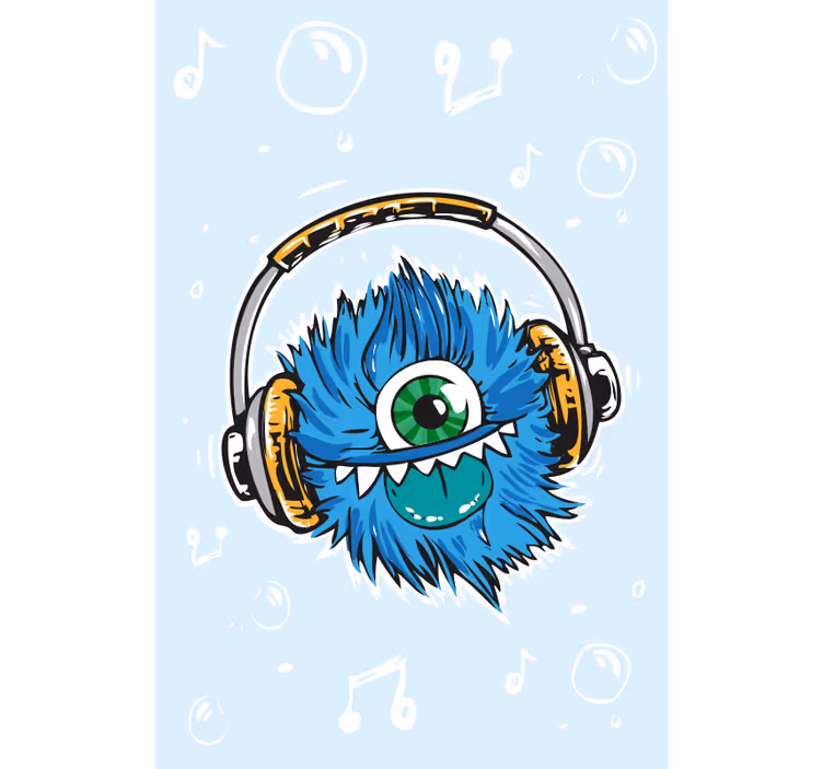 Musikalisk monster geek rullgardin - Tenstickers