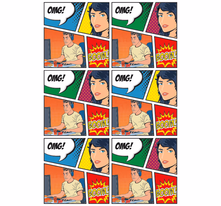 Gamer kul nörd rullgardin - Tenstickers