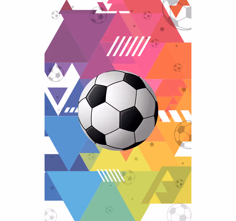 Flerfärgade geometriska bollar sportgardiner - Tenstickers