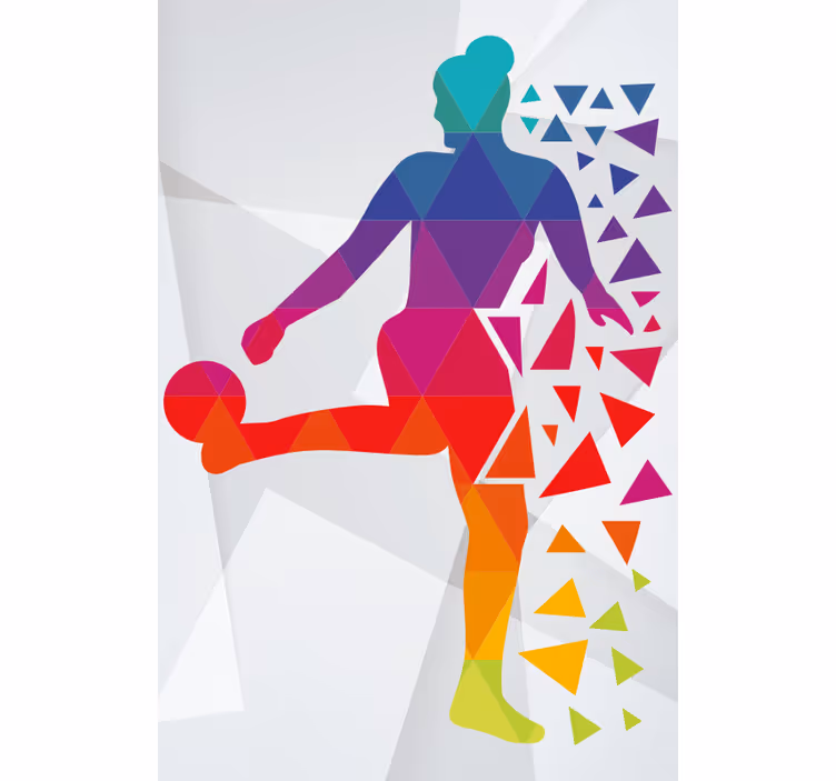 Geometrisk fotbollsspelare Rullgardin sport - Tenstickers
