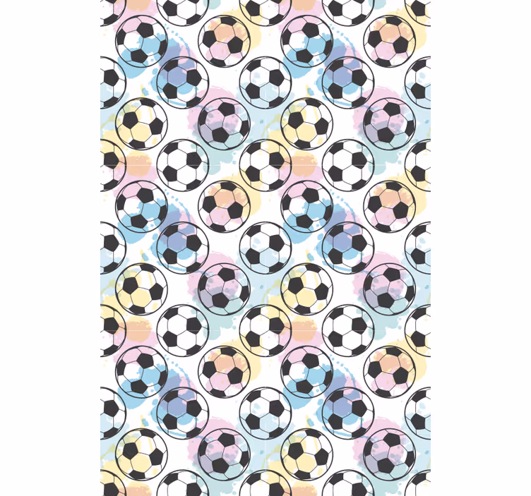 Flerfärgad explosion fotbollssport rullgardin - Tenstickers