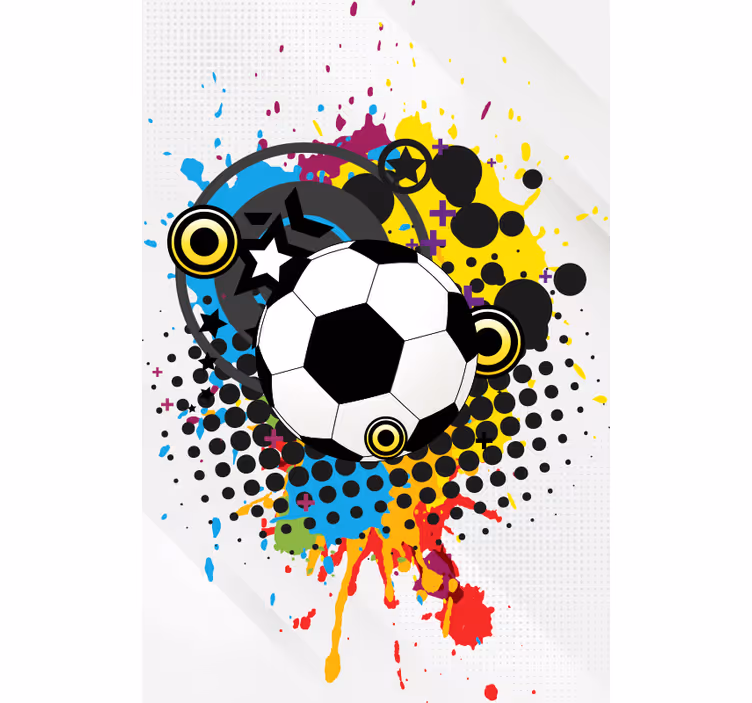 Konstnärlig fotbollssport rullgardin - Tenstickers