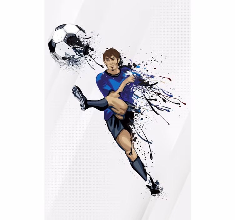 Fotbollsspelare sport rullgardin - Tenstickers