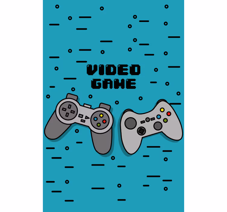 Två retro-kontroller nörd rullgardin - Tenstickers