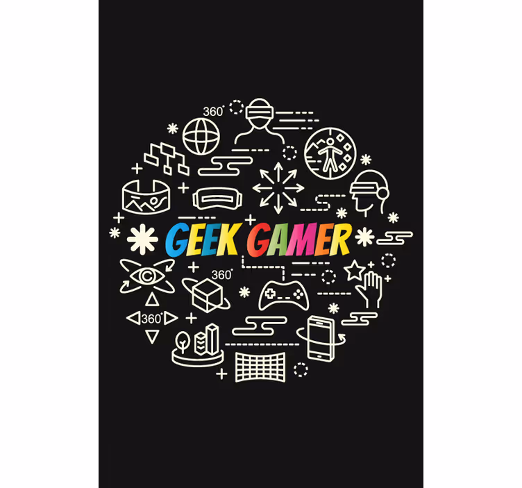 Geek färgglada mönster geek rullgardin - Tenstickers