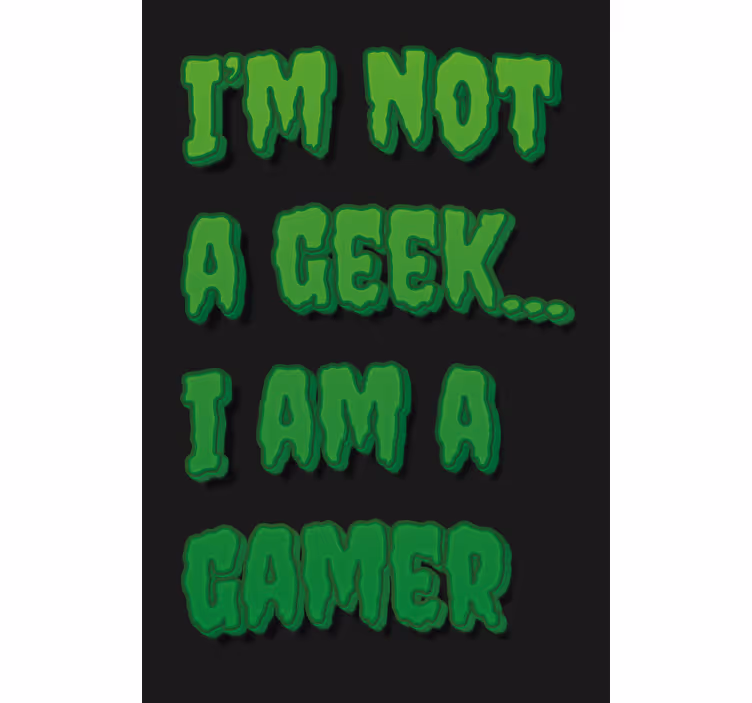 Jag är en gamer monster stil nörd rullgardin - Tenstickers