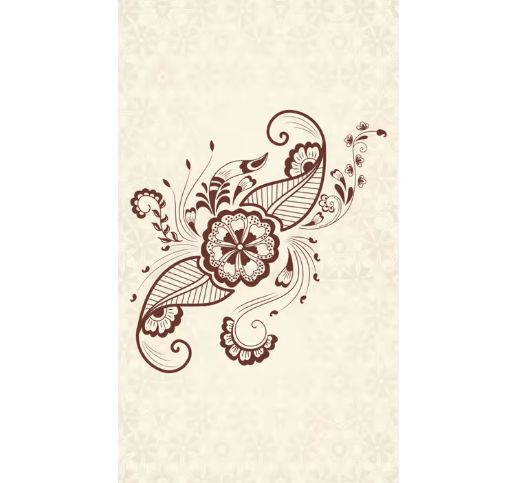 Intrikat blommotiv Rullgardin blommig - Tenstickers