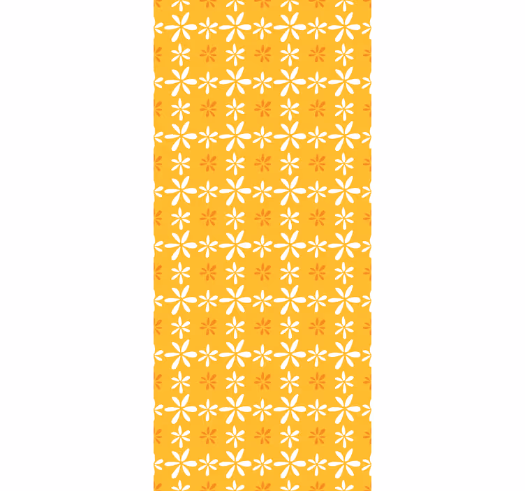 Blommigt solskensmönster Rullgardin blommor och växter - Tenstickers