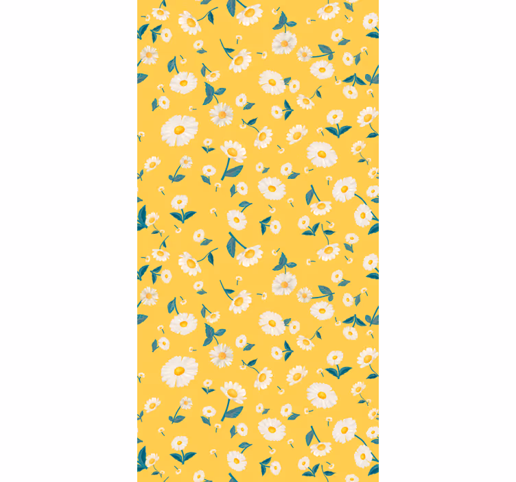 Ljusgula blommor kök rullgardin - Tenstickers