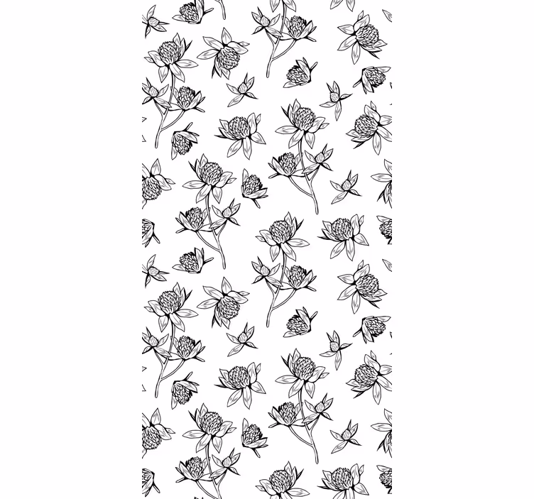 Skapande av botaniska motiv Rullgardin blommor och växter - Tenstickers