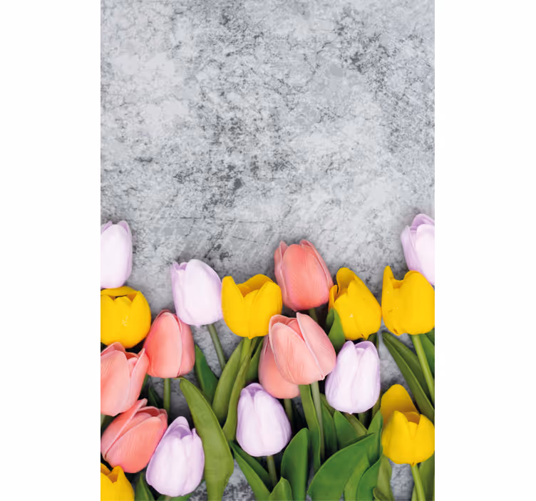 Olika tulpan blommor blomma rullgardin - Tenstickers
